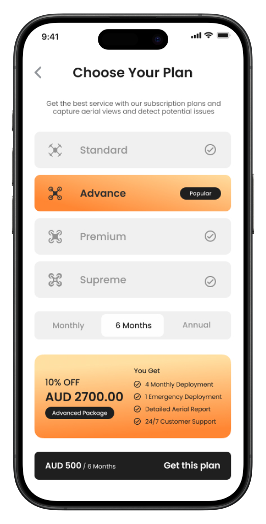 Subscription Screenshot